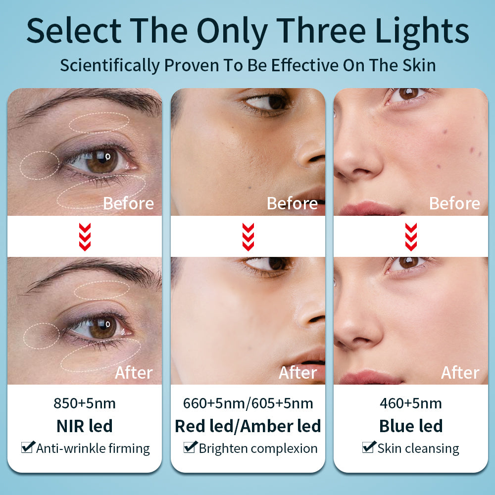 LED Light Therapy Silicone Facial Mask – Anti-Ageing, Acne & Brightening Skin Treatment