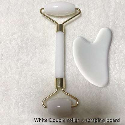 Coffret Roller Visage en Résine de Cire d'Abeille et Pierre Gua Sha – Sculpte, Illumine et Raffermit la Peau