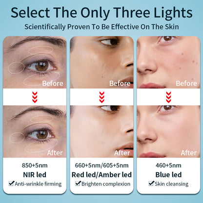 LED Light Therapy Silicone Facial Mask – Anti-Ageing, Acne & Brightening Skin Treatment