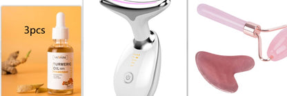 Coffret Roller Visage en Résine de Cire d'Abeille et Pierre Gua Sha – Sculpte, Illumine et Raffermit la Peau